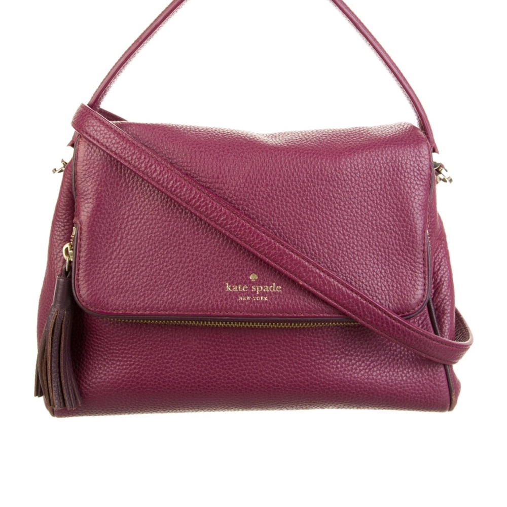 Kate Spade James Street Sparrow in Rum Raisin Pebbled Leather